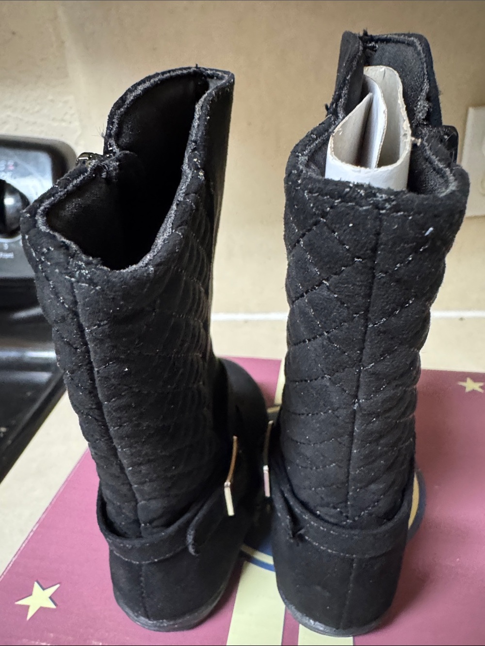 Austin Trading Co Toddler Girls Faux Suede Boot - Black - Picture 4 of 7